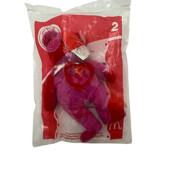 NWB TY Tennie Burger the Purple Bear #2 in Package Circa 2004 - Picture 2 of 2
